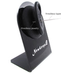 Two Pack Titanium Implant Grade Insertion Tapers For Threadless Labret Bar 1.0mm 1.2mm 18G 16G Set on display stand