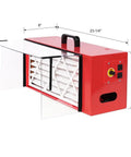 Knockout Portable Dust Collector With 725 Cfm Airflow And Variable Speed Control Nitty Gritty Sawdust Extractor For Woodworking Shops Quiet Compact Shop Dog For Clean Sweeps showing red unit with a handle and filter.