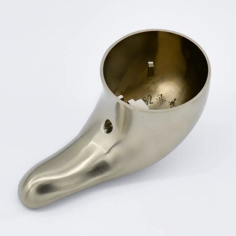 Rock Solid Metal Lever Shower Handle Replacement for PosiTemp and Moentrol Valves, Brushed Nickel Finish, side view showing interior