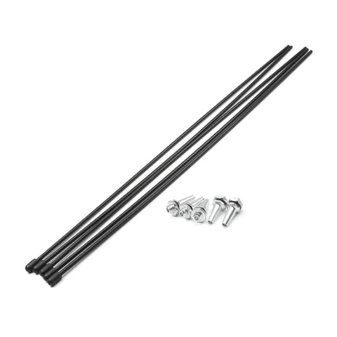 RC Antenna Tube Black 320mm With Silver Mount And Cap For RC Cars And FPV Drones Receiver Antenna FrSky XM Plus X4R X4RSB