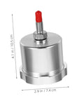 Drift Ready Racing Car Oil Tank Hydraulic Reservoir Cup With Easy Install, dimensions shown, silver with red cap