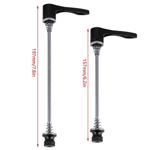 One Pair Quick Release Bicycle Skewers Hollow Shaft Axle Set 157mm 197mm For Road Bikes Mountain Bikes And Trainers Replacement Parts