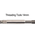 14mm Spark Plug Thread Repair Kit For Damaged Holes, Metal Thread Insert Tool displayed horizontally against white background