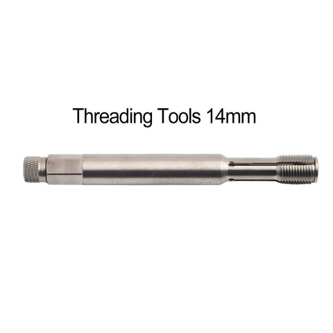 14mm Spark Plug Thread Repair Kit For Damaged Holes, Metal Thread Insert Tool displayed horizontally against white background