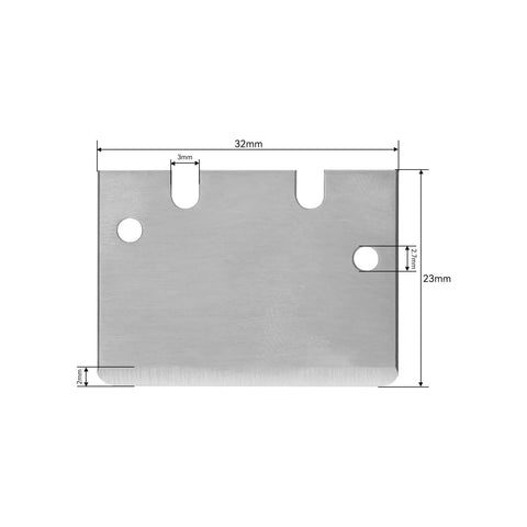 Hardened steel blade for Heavy Duty Pro Grade 3D Printer Scraper Set, showing dimensions for X1 P1 Series Easy Print Removal