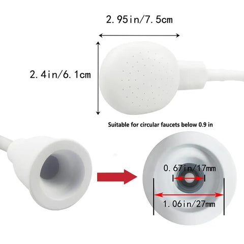 Hassle Free Flexible Rubber Hose Handheld Sprayer Attachment For Kitchen Faucets And Tubs, Smooth Swivel Shower Wand Extension, Quick Swap Nozzle Kit For Pet Washing And Rinse Down