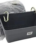 Gray Six Pack Plastic Fence Feeder With Clips Heavy Duty Mountable Feed Trough Bucket For Livestock And Pets 4.5 Quart