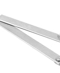 Close-up of metal hinge from Ten Pack Cabinet Lift Up Struts Hinge Support Kit For Quiet Smooth Lid Flap Stay In Kitchen And High Cabinets Durable Metal Hardware For Easy Access