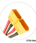 XT90 Parallel Battery Connector Cable Y Harness For Drones And Quadcopters, Dual Battery Setup, Male XT90 Plugs
