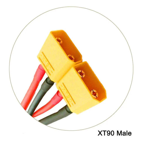 XT90 Parallel Battery Connector Cable Y Harness For Drones And Quadcopters, Dual Battery Setup, Male XT90 Plugs