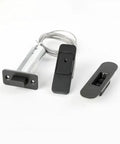 Hidden Bookcase Hinges With Lock And Magnetic Latch, Pivot Door Hinge For Secret Doors, 304 Stainless Steel Hardware, Black Finish