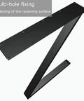 Pair Of Heavy Duty Metal Table Legs For DIY Projects, Industrial Z Shape Frame with multi-hole fixing for easy installation.