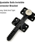 Rock Solid Sectional Sofa Connectors Heavy Duty Couch Brackets Plastic Furniture Clips With Screws Adjustable Locking Tabs