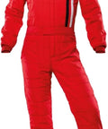 Red Go Kart Racing Suit Water Resistant Digital Print Breathable Fabric Lightweight One Piece With Stretch Panels For Adults Youth And Kids XXL-62 Keeps You Cool On The Track