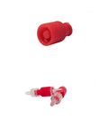 Red Luer Lock Plugs Dual Function For Male And Female Connectors Individually Wrapped 100 Pack