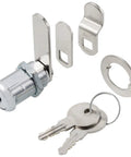 Keyed Alike Cabinet Cam Locks For Tool Boxes, RV Compartments, Mailboxes And Vending Machines, 1 1/8 Inch Cylinder, Chrome Finish