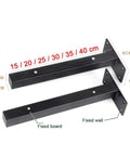 Legit White Shelf Brackets And T Shape Wall Mounts Solid Iron Floating Shelf Hardware Straight Up Easy Install Badass Strength 40 Cm supports.