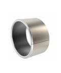 Front-side view of Aopin sleeve bearing, metal split bushing with 1/2 in bore, silver finish