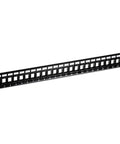 24-Port Blank Keystone 1U Patch Panel For Cat6 Jacks, 19-Inch Rackmount, Steel Black, NDAA Compliant, fits standard keystone modules