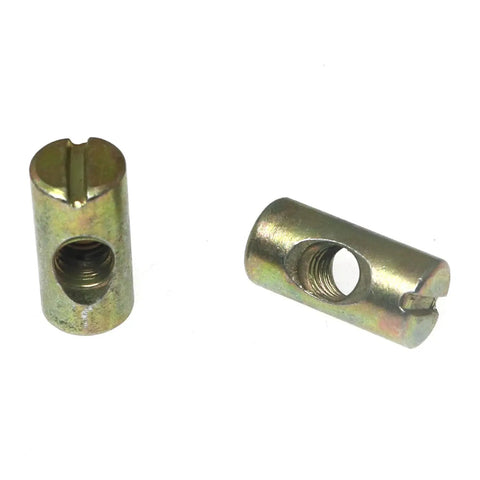 12 Piece M6 Slotted Barrel Nuts and Cross Dowels for DIY Furniture Building Heavy Duty Wood Joints Hammer Nut for Horizontal Hole