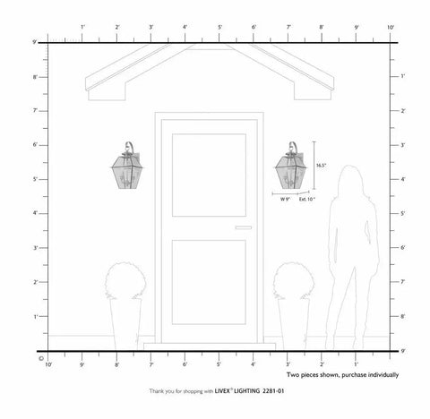 Westover Two Light Outdoor Wall Lantern In Charcoal Finish With Classic Clear Beveled Glass Old School Charm next to door schematic.