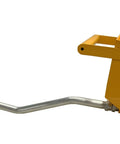 Heavy Duty Steel Stucco Sprayer Hopper Gun With Knockout Handheld Grip, yellow hopper for even cement application.