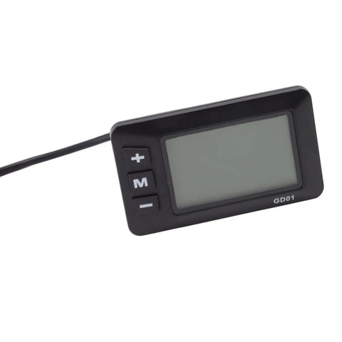 GD01 Electric Bike Dashboard Meter With LCD Screen For 22.2mm Handlebar, All In One Panel PC, side view with buttons