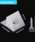 50 Pack Drawer Wedges With Screws For Quick Furniture Repair And Drawer Bottom Support, size dimensions highlighted