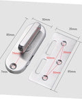 Stainless Steel Sliding Door Lock Latch Privacy Bolt With Countersink Design For Barn Doors And Interior Sliding Doors Heavy Duty Built
