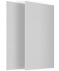 Two 6061 T651 Aluminum Sheet Metal 6 By 12 By 1/16 Inch Flat Plate With Protective Film, brushed finish, stacked vertically.