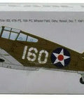 Box art showing the P-40B Pearl Harbor 1 To 72 Scale Plastic Model Aircraft Kit With Highly Detailed Parts, Two Decal Sets.