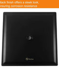 High Pressure Square Shower Head With 16 Inch Arm Matte Black Stainless Steel Rainfall Waterfall For Full Body Coverage top view
