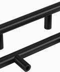 Matte Black Cabinet Handle Set Of 15 With 3 Inch Center Hole Stainless Steel Drawer Pulls And Knobs For Cabinets Bathrooms And Cupboards Durable Kitchen Hardware With Classic Round Tube Design For A Sleek Dope Upgrade, matte black round tube handles