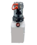 Heavy Duty 300W Hydraulic Power Unit With 12V 24V 220V And 360V Options For Lifting Tables Trucks Dock Plates And Pumping Stations, front view.