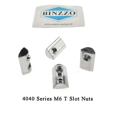 M6 T Slot Nuts For 4040 Aluminum Extrusion, Spring Ball Loaded Rollin Elastic Nuts, 8mm Slot, Carbon Steel, 15 Pack