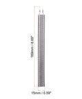 MECCANIXITY FSR408 thin-film pressure sensor strip, front view, gray flexible film, 169 mm × 15 mm.