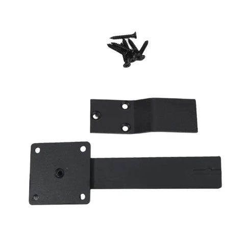 16 Piece Iron Gate Latch And Heavy Duty Fence Lock With Gravity Bolt Design, iron latch parts with screws for installation.