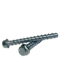 Heavy Duty 3/8 Inch Concrete Screw Anchor 6 Inch Long Pack Of 250 with hex head design on white background