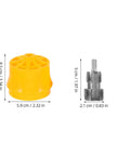 Baluue Electric Drill Pipe Threader Kit components, yellow plastic and alloy iron parts for water piping tasks, functional design.