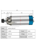 Diagram of CNC Spindle Motor Water Cooled ER20 40000 RPM 3KW 220V And 380V with dimensions and specifications.