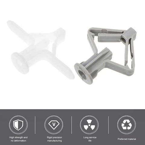 Butterfly Shaped Nylon Drywall Anchors Heavy Duty With Internal Threads For Metal And Gypsum Board Easy To Install Expansion Bolts