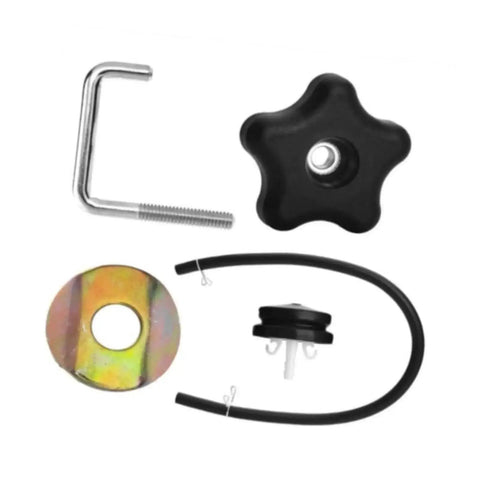 Heavy Duty 2 Set Blower Handle Knob Kit With Bolt Lock Screw And Gasket For Farm Garden Tools, black knob and bolt parts