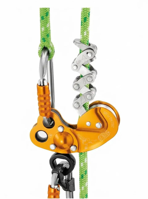 Zigzag Plus Descender For Arborists With Smooth Rope Feed And Auto Locking Friction Chain Tree Climbing Rope Descender For Prusik Style