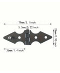 Heavy Duty Iron Garden Gate Hinges Four Pack Replacement Set with measurements for fence doors and metal gate hardware tough as nails