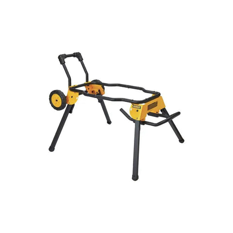 Rolling Table Saw Stand With Durable Steel Construction, Lightweight Yet Sturdy, Easy Setup And Break Down, shown folded
