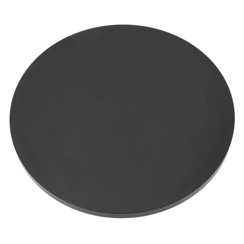 The Top Tier Rotating Display Turntable Comes In Three Sizes With Electric Spin for showcasing products on black round surface.