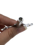 Close-up of Universal Clock Winding Keys Kit For Old School Mechanical Clocks And Alarm Clocks In Stainless Steel Two Pack.