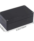 IP65 Waterproof Junction Box For DIY Electronics Projects In ABS Plastic Built Tough Weatherproof Enclosure Black Electrical Box 6.22 X 3.54 X 2.36 Inches For Outdoor Indoor Wiring Dust And Rain Safe