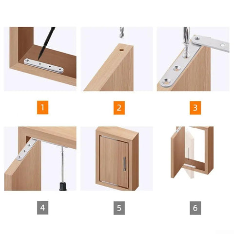 Installation steps for 360 Degree Rotatable Door Pivot Hinges 100 x 16 x 11mm Stainless Steel For Home Cabinets And Toolboxes