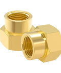 Brass Reducer Pipe Fitting Three Quarter Inch NPT Female to One Half Inch NPT Female Reducing Coupling Adapter, 2 Pack